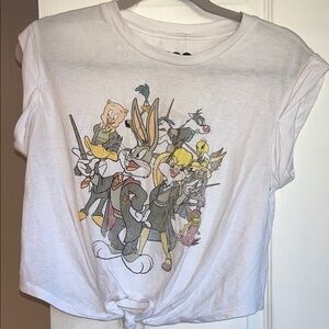 Warner Bros. White Tee with Cartoon Characters